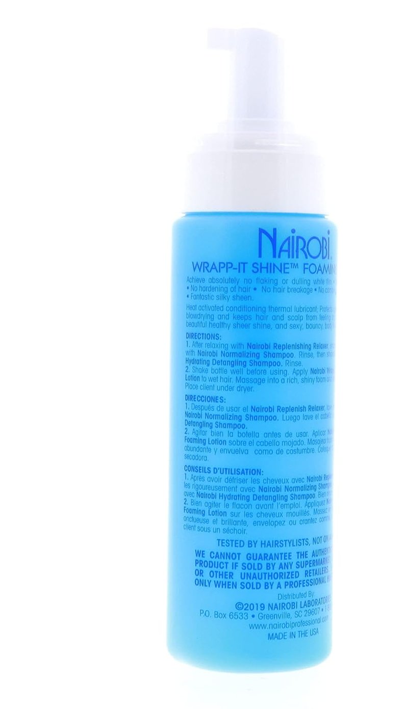 Nairobi Wrapp-It Shine Foaming Lotion - 8oz | Enhances Shine & Moisture for Healthy Hair
