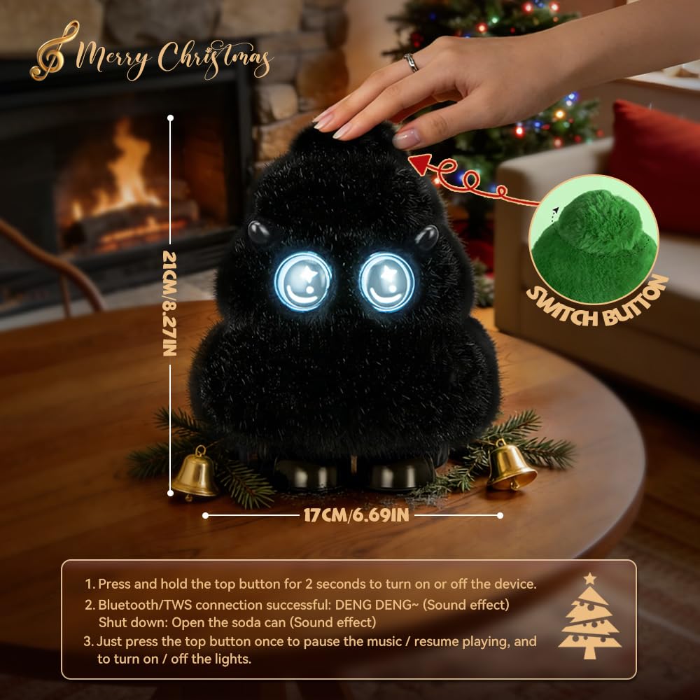 GRAUICI Portable Bluetooth Speaker with LED Light,Powerful Stereo Sound Deep Bass,Wireless Bluetooth Speaker Gifts for Him Her Adult Teen Kids for Valentine's Day, Teacher's Day, Christmas, Birthday