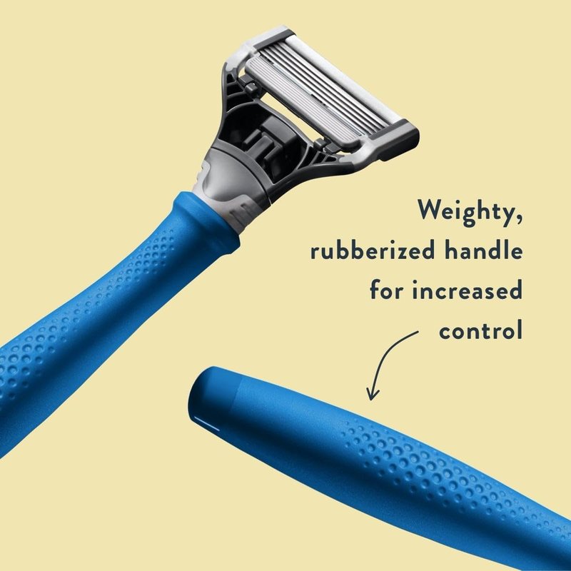 Harry's Original Razor for Men - Razor Handle and Blade Cartridge- German Engineered Blades- Indigo Blue