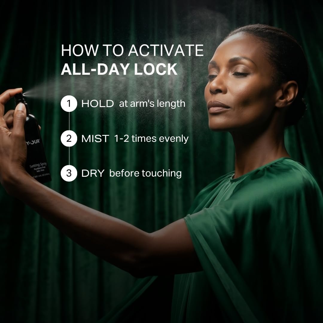 Y'OUR Silk Age-Defying Setting Spray - 16HR Makeup Lock for Mature Skin | Hydrating, Pore-Blurring & Firming Formula