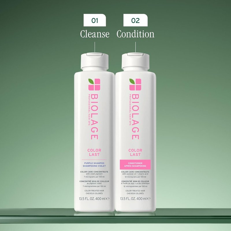 Biolage Color Last Purple Shampoo - pH Balancing for Blonde Hair | Neutralizes Brass & Unwanted Warm Tones, Vegan, Paraben-Free