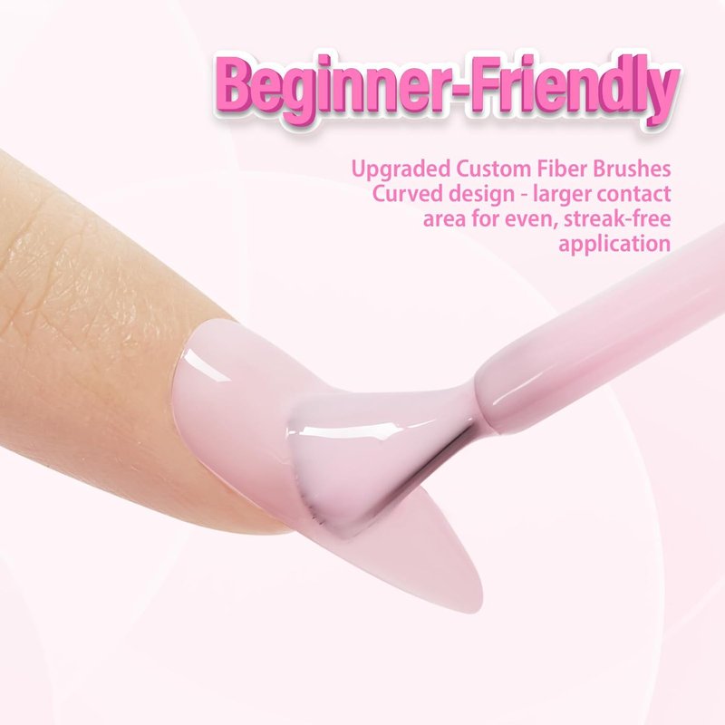 Milky Pink Gel Nail Polish - Hema-Free Jelly Formula for Soak Off UV LED Nail Art | 15ML Translucent Finish
