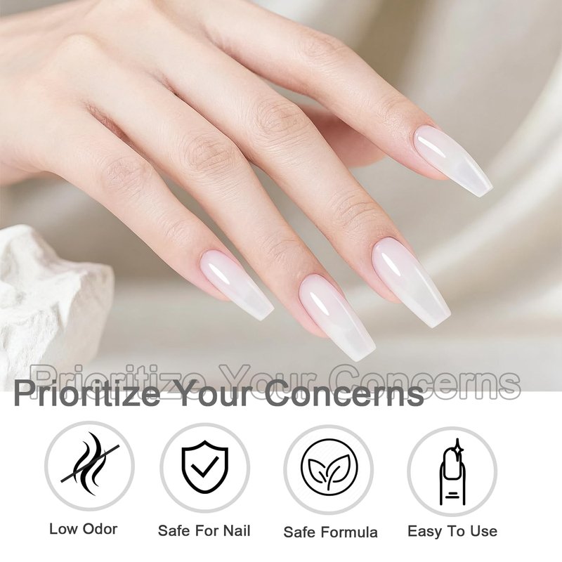 JODSONE Jelly White Gel Nail Polish - 16.5ml Crystal Gloss for Long-Lasting DIY Nail Art