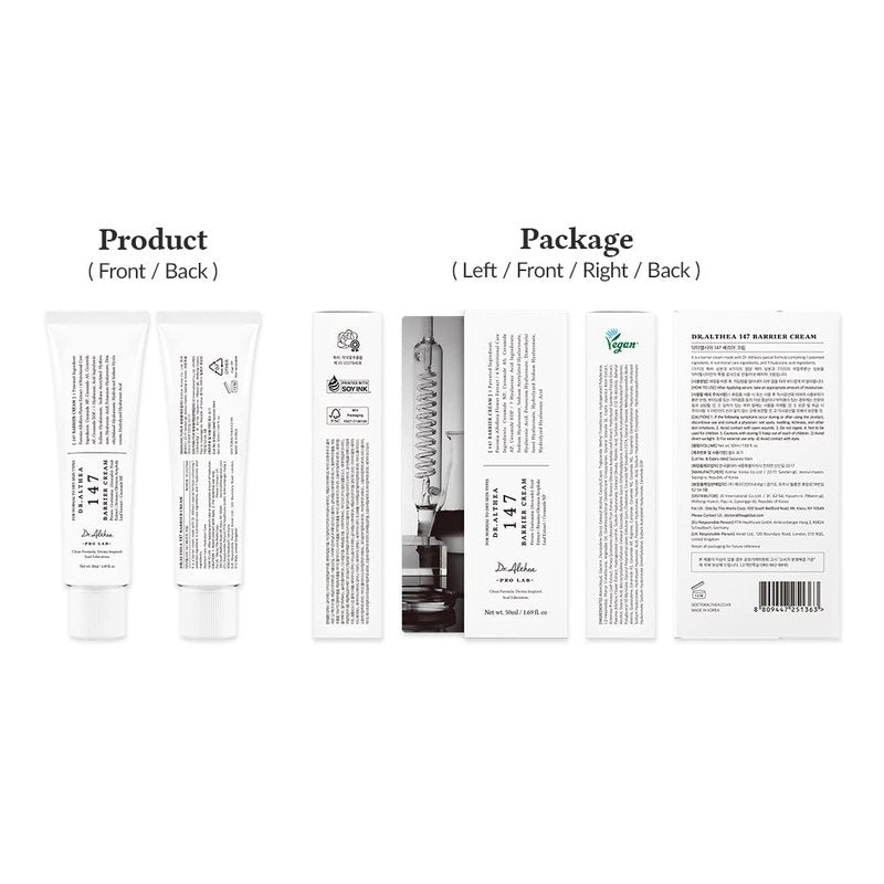 Dr.Althea 147 Barrier Cream | Daily Skin Barrier Care | Deep Hydrating with Hyaluronic Acid & Ceramides | Korean Vegan Skincare for All Skin Types | 1.69 Fl Oz (Pack of 1)