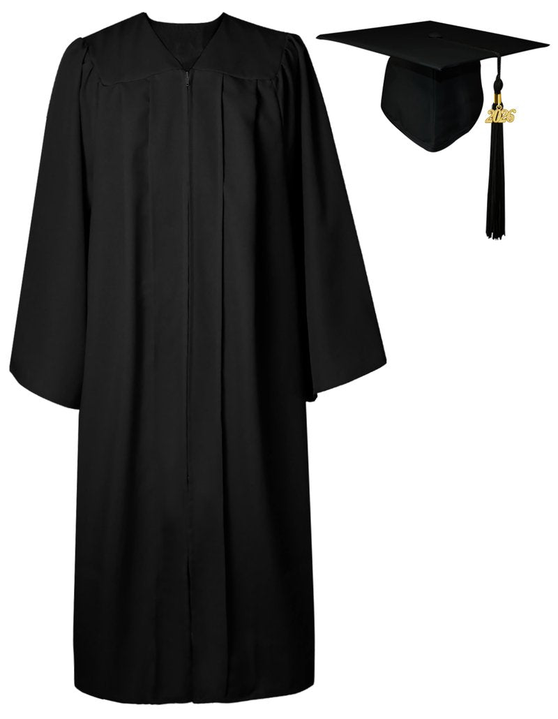 GraduatePro Matte Graduation Cap and Gown 2026 Set Bulk with Tassel for High School & College Black 48