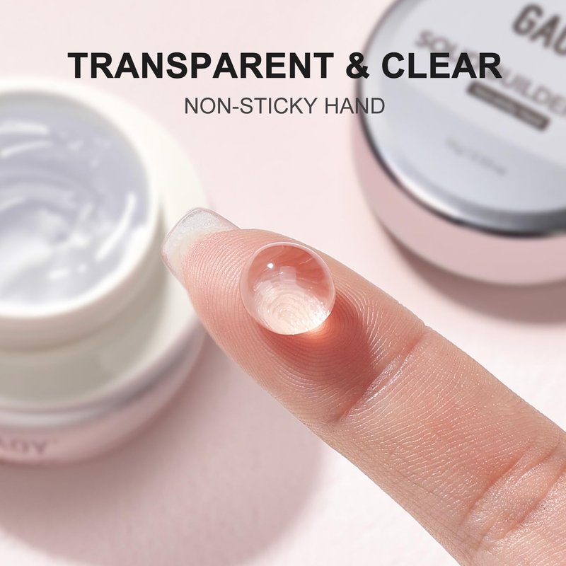 GAOY Clear 3D Sculpting Gel for Nail Art, 15g Solid Nail Gel Non-Sticky Hard Builder Gel for Carving, Molding and Building