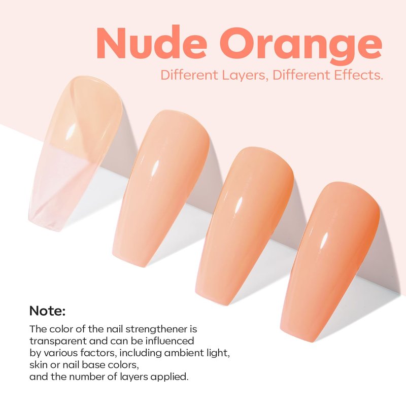 modelones Nail Strengthener Nude Nail Repair for Damaged Nails Strengthening Polish 15ml Nail Growth and Strengthener Natural Concealer Foundation Nail Care Gifts for Women