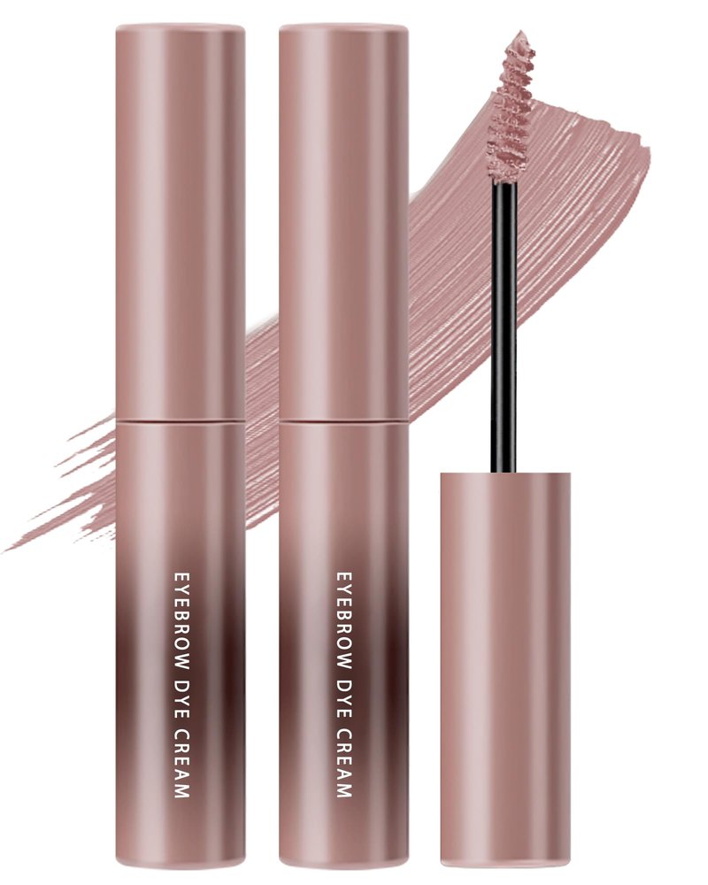 Pink Tinted Eyebrow Gel,2 Pcs Long Lasting Waterproof Eye Brow Tinting Kit,Smudgeproof Transfer-Proof Eyebrow Tint Glue,Ultra-Fine Brush Brow Filler Stain,Women's Mother's Day Makeup Gift for Women-02