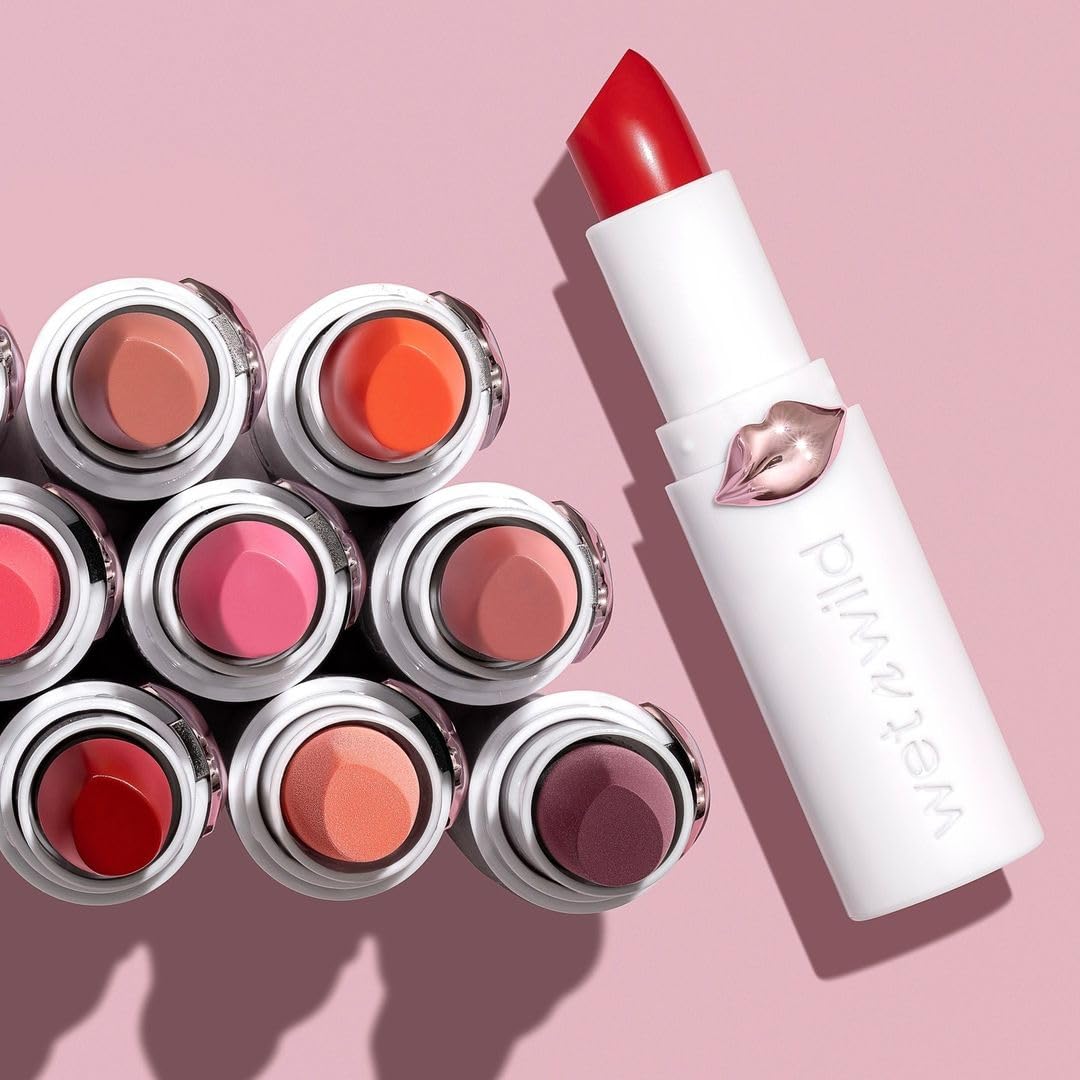 wet n wild Mega Last High-Shine Lipstick Lip Color, Infused with Seed Oils For a Nourishing High-Shine, Buildable & Blendable Creamy Color, Cruelty-Free & Vegan - Pinky Ring