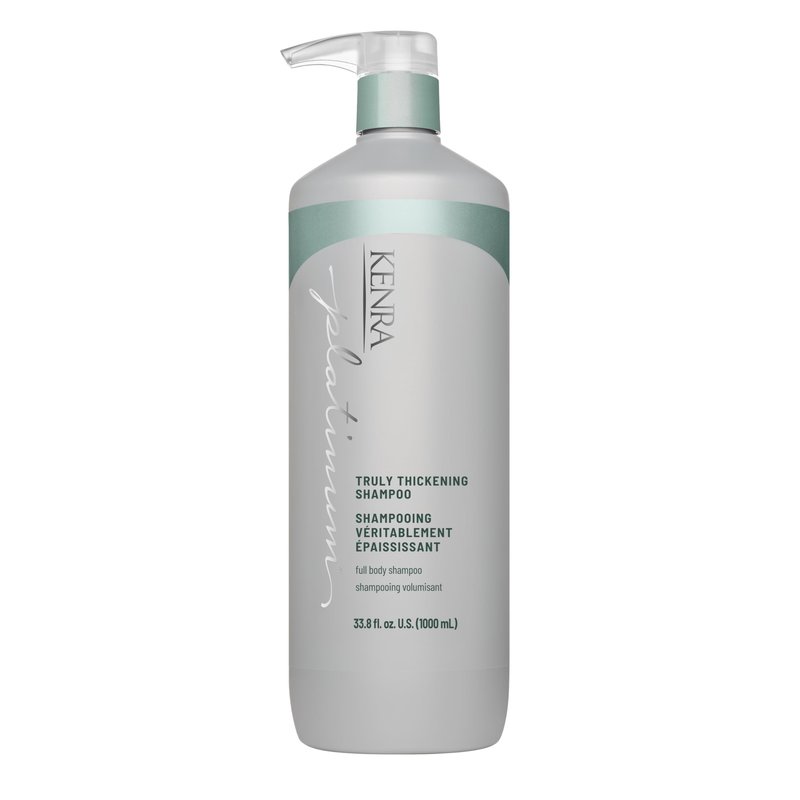 Kenra Platinum Truly Thickening Shampoo | Volumizing + Fuller-Looking Hair | Adds Body | Lightweight | for Fine & Thin Hair | Sulfate Free | Color Safe 33.8oz