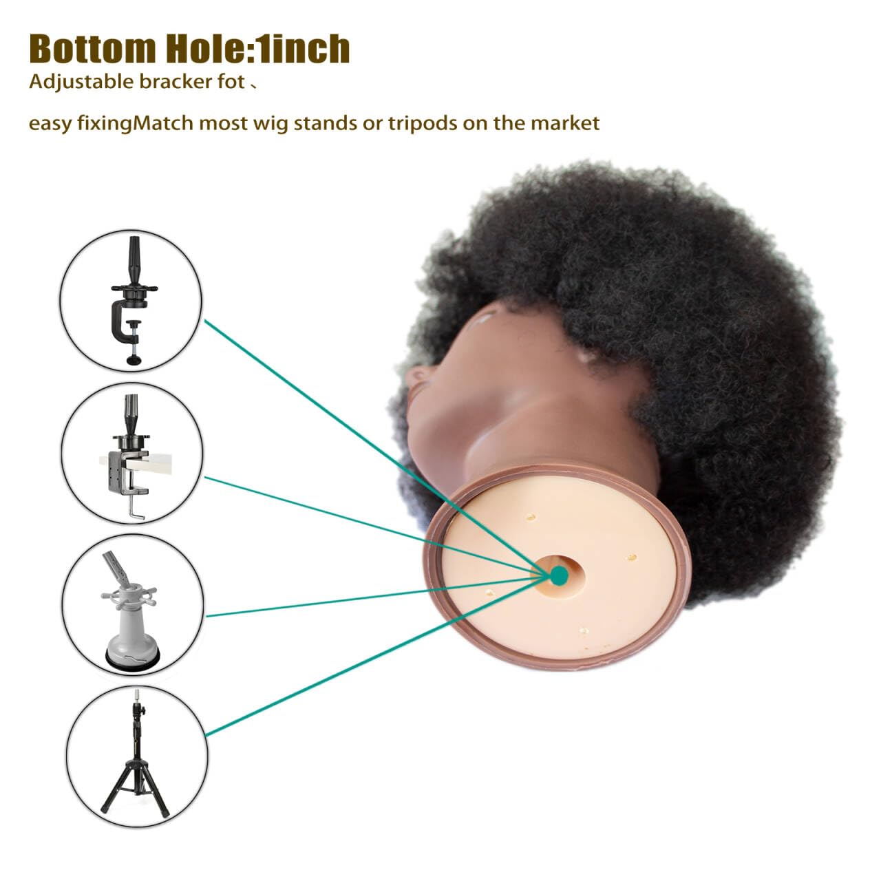 With Tripod Adjustable Mannequins Head Real Human Manikin