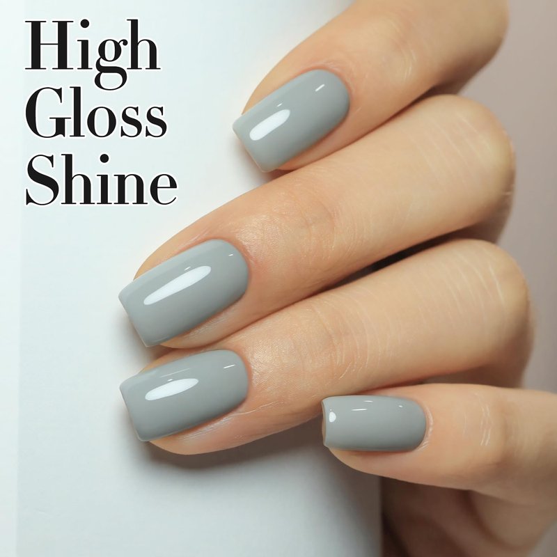 Double Rhythm 15ML Gel Polish Pure Sheer Same Color Same Bottle Soak Off Gel Polish Art Manicure Salon DIY at Home for Women (Milky Gray-A1464)