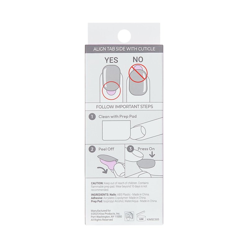 Kiss Impress No Glue Mani Press On Nails, Design, 'Even Better', Pink, Short Size, Oval Shape, Includes 30 Nails, Prep Pad, Instructions Sheet, 1 Manicure Stick, 1 Mini File
