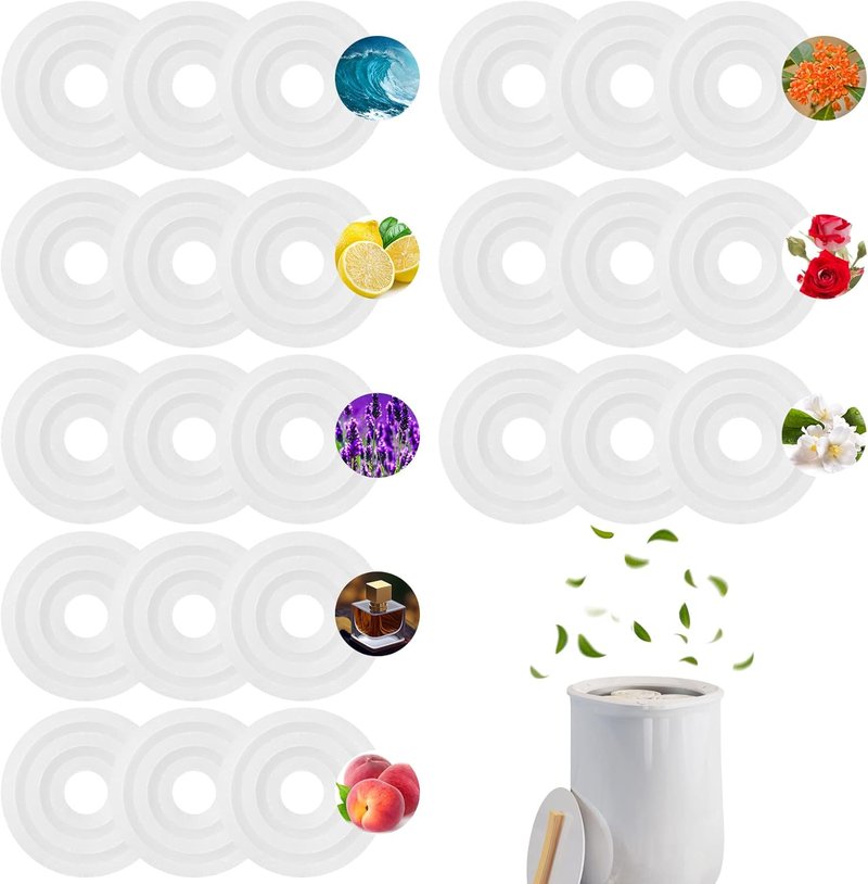 Demissle Fragrance Disc Towel Warmer | Scented Pads in 8 Flavors - 24 Pieces for Relaxing Aromatherapy