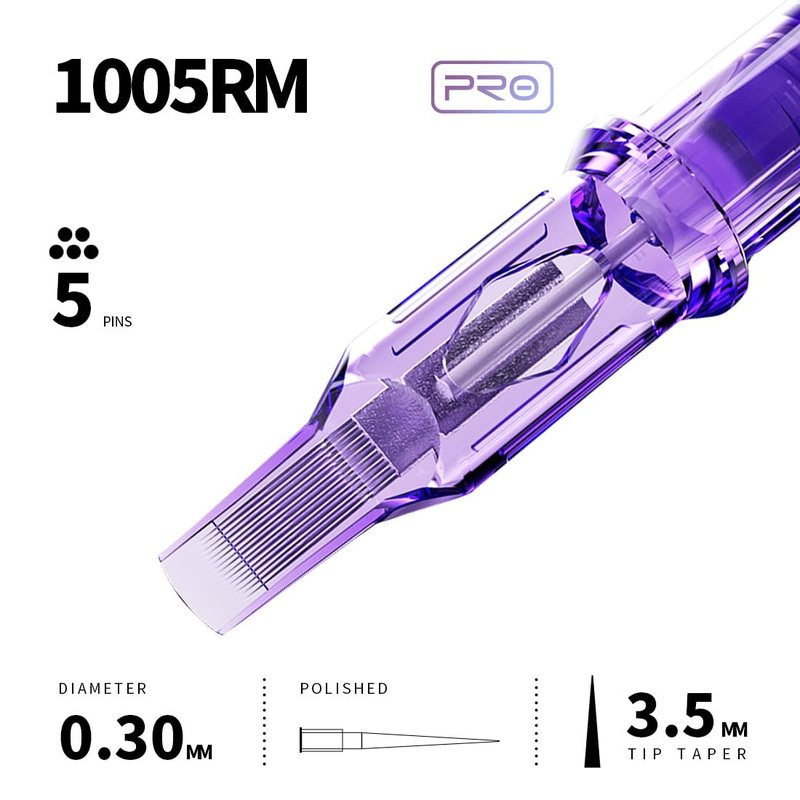 Mast Pro Tattoo Cartridges 20Pcs Disposable Needles Curved Magnum 1005RM