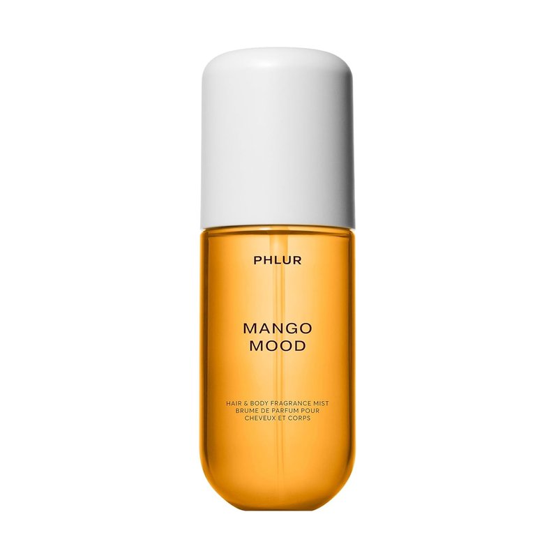 PHLUR Mango Mood Body Mist, 3 Fl Oz - Hair and Body Perfume for Women, Mango, Black Currant & Pink Pepper Body Spray with Vanilla Elixir, Brown Sugar & Patchouli Fragrance