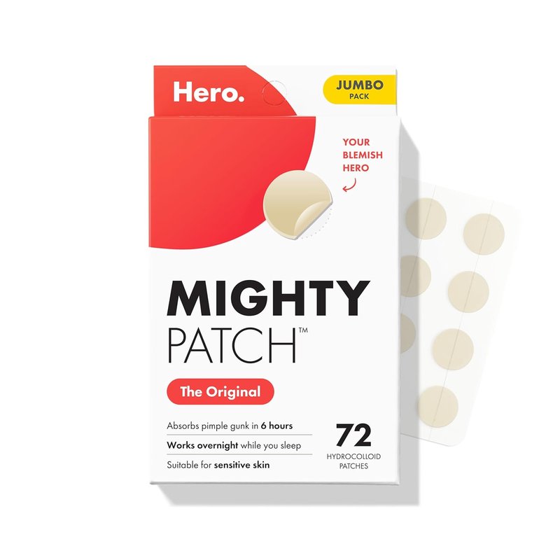 Mighty Patch Original | Hydrocolloid Acne Pimple Patches - Shrink Zits & Whiteheads Fast (72 Count)