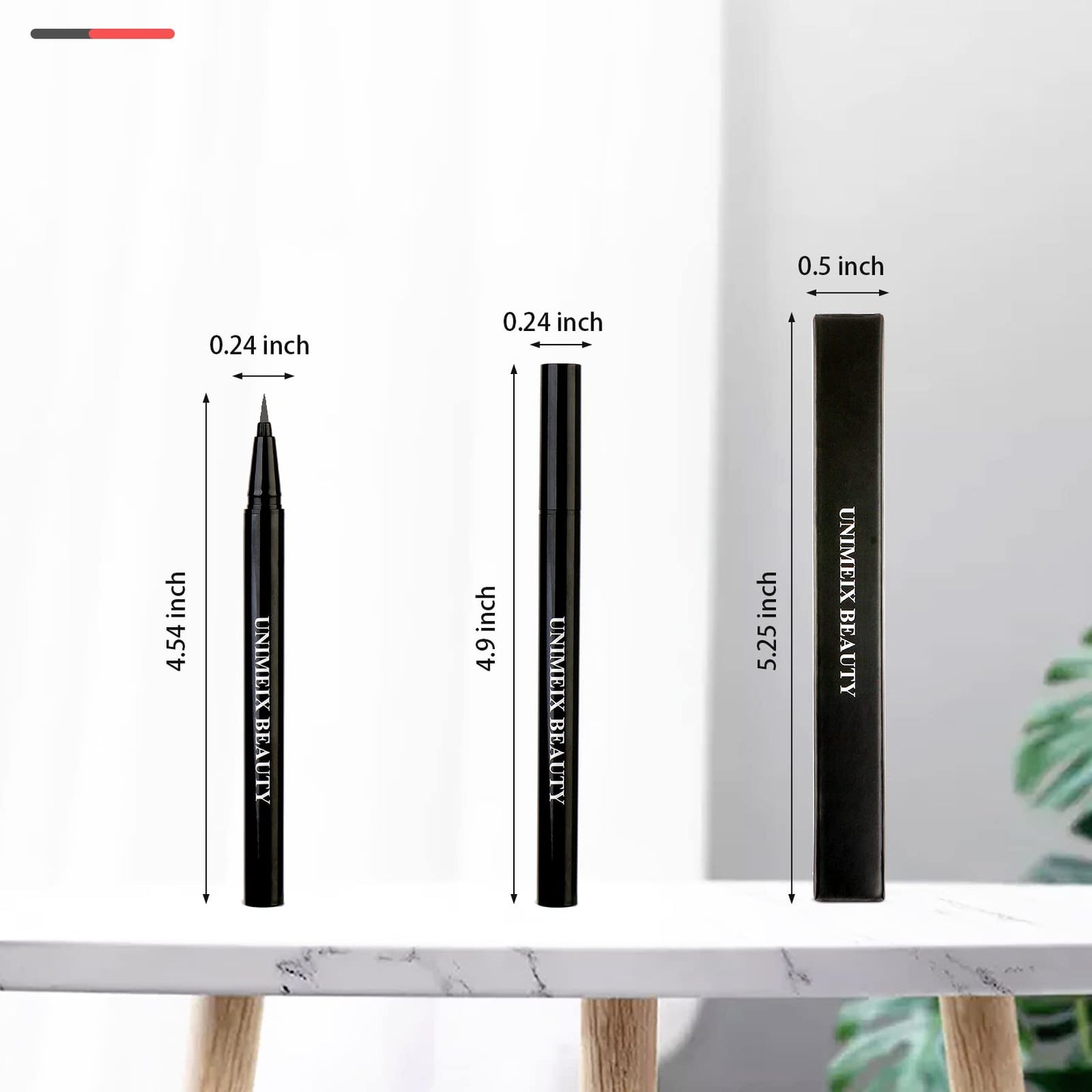 UNIMEIX Liquid Liner - Waterproof Eyeliner Pen, Precise All Day Wear, Charcoal Gray