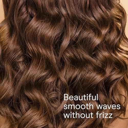 Conair Double Ceramic 1-Inch Curling Wand with Claw Clip, Produces Flawless Waves, Curling Iron for Use on Medium and Long Hair, 30 Heat Setting Curling Iron, White