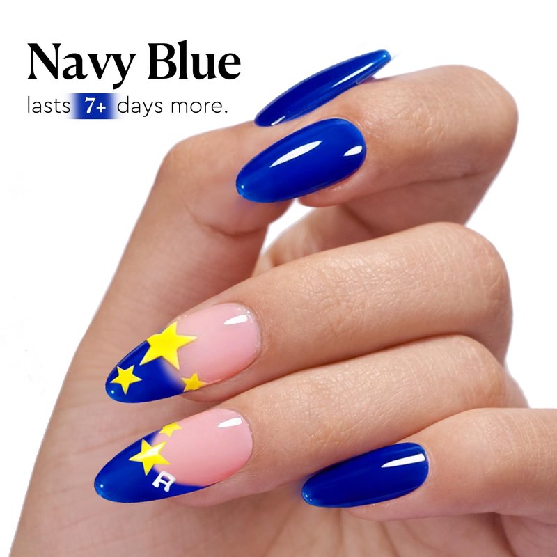 AZUREBEAUTY Navy Blue Nail Polish – Quick Dry, Long-Lasting, Natural Royal Blue Glossy Finish for DIY Manicure & Nail Art, Salon Quality for Women 0.34Oz