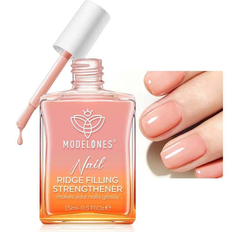Nail Strengthener & Growth Hardener | Extra Strong Nude Polish for Damaged Nails - 15ml