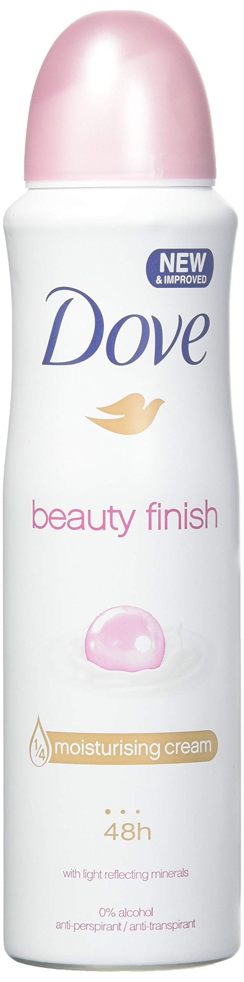 Dove Deodorant & Anti-Perspirant, 150Ml=5.07Oz / Each (Pack of 6), 0% Alcohol, 24-48 Hr Protection (Beauty Finish)