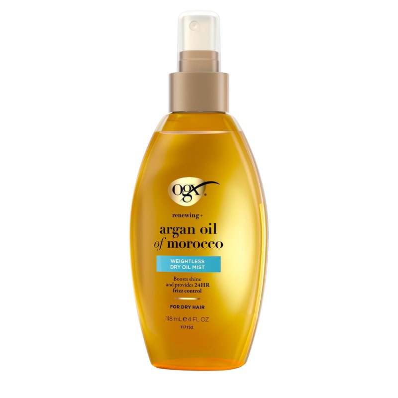 OGX Renewing + Argan Oil of Morocco Weightless Healing Dry Oil Spray, Argan Oil for Hair Care, Lightweight Mist for Split Ends, Frizz Control & Shine, Paraben & Sulfated-Surfactants Free, 4 fl oz