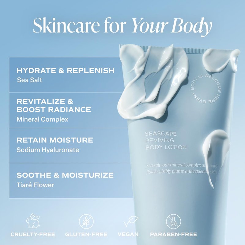 Saltair Body Lotion - 2 Pack Moisturizing Lotion For Dry Skin. Seascape Scented Hydrating Body Cream with Nourishing Moisturizer Formula. Skin Care for Women and Men. 2x 10oz Tubes