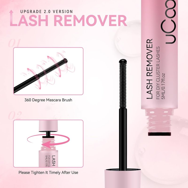 Lash Glue Remover - Gentle Formula for Sensitive Eyes | 5ML Eyelash Bond Remover for Lash Clusters