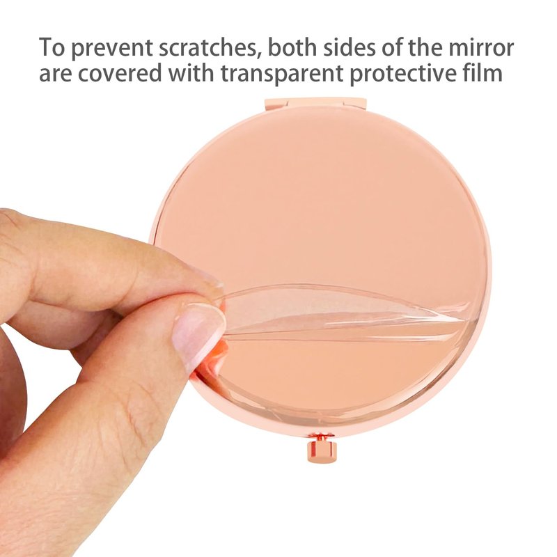 PDOZV Compact Mirror Round 2.6” 1X/2X Engraved Pocket Mirror Gifts for Bridesmaid Birthday Anniversary Mothers Day for Women Mom Wife (RG01)