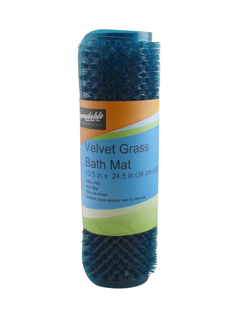 Grass Textured Spa Quality Foot Scrubber Shower Bath Mat Anti-Slip 24.5" x 13.5" Comforts Tired Feet