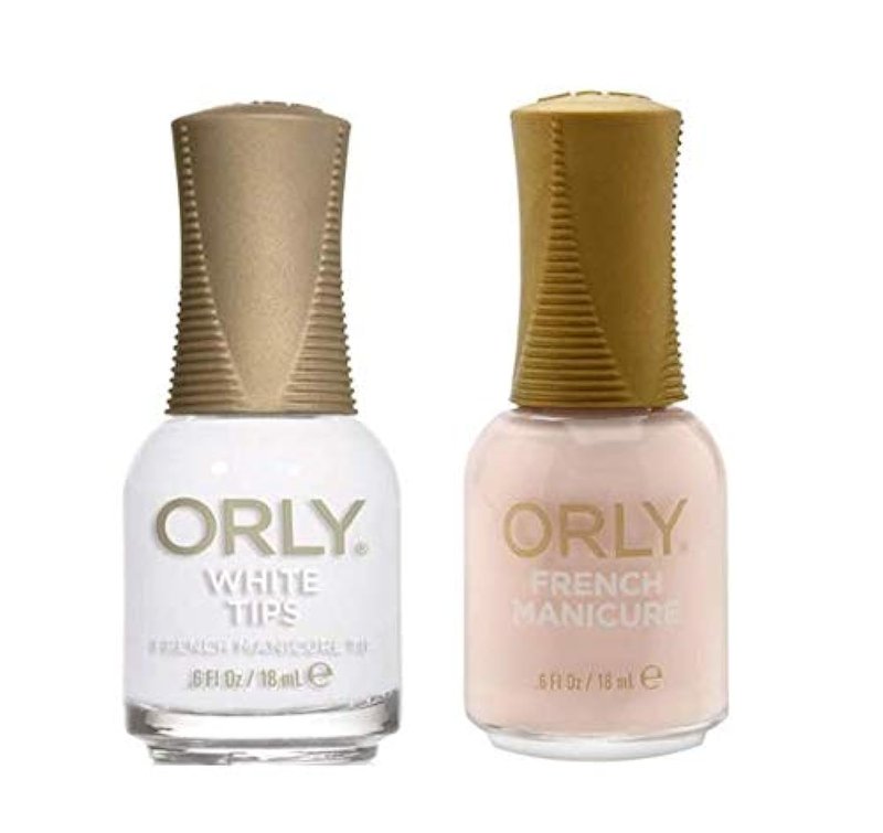 Orly French Manicure Duo Kit - Nail Polish Set with White Tips & Pink Nude | 0.6 oz Each