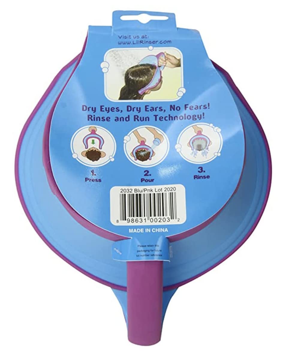 LIL RINSER Shampoo Visor by Splash Guard, Comfort Seal Baby Bath Shampoo Shower Cap, Gentle Rinse and Shield Bath Hat for Toddlers and Babies, Protects Eyes, Ears, and Face