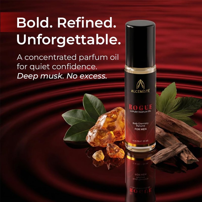 Premium Pheromone Cologne For Men - Body Chemistry Perfume For Men With Pheromones - Concentrated, Oil Based, Travel Size Formula - Long-Lasting Rich Amber, Wood and Musk Scent - 0.34 oz
