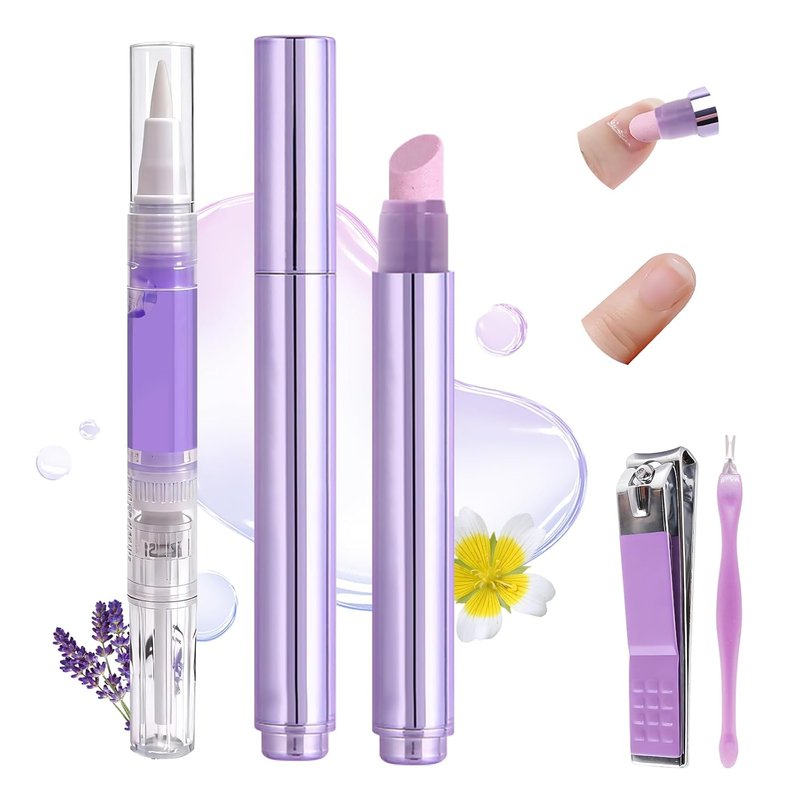 Ceramic Cuticle Oil Pusher Pen - 3-in-1 Nail Care Tool for Hangnails & Dry Nails | Precision Ceramic Tip