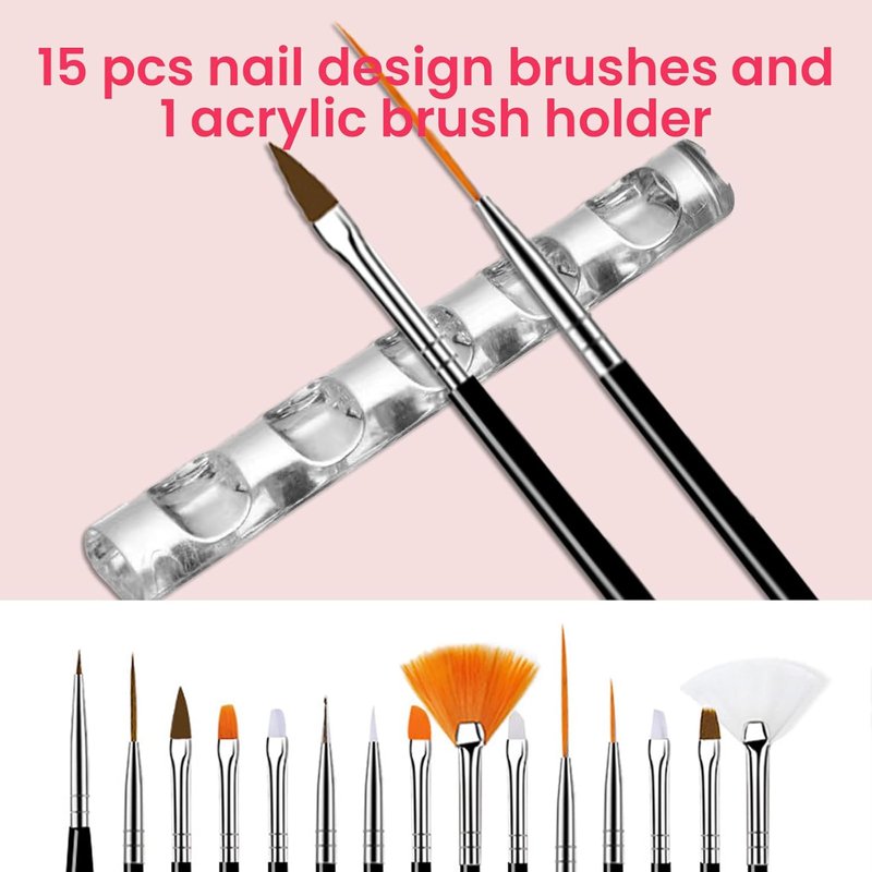 Nail Art Brushes Set - 36 PCS Striping & Dotting Tools for Gel Polish Design | Essential Nail Supplies for Salon & Home