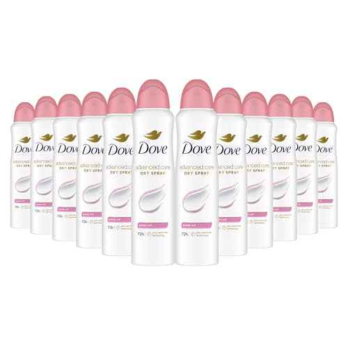 Dove Advanced Care Antiperspirant Deodorant Spray Powder Soft Pack of 12 to help skin barrier repair after shaving 72hour antiperspirant deodorant for soft underarms with boosted ceramide levels 3.8oz