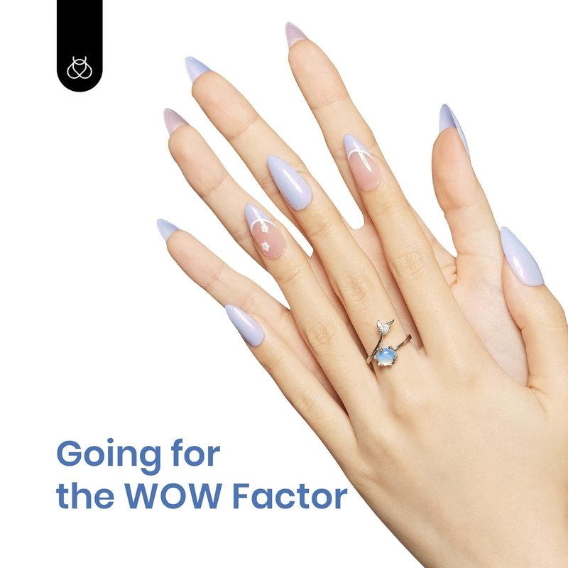 Beetles Periwinkle Gel Nail Polish - Dreamy Blue Pastel Shades | 15ml Soak Off UV Nail Art for DIY Manicure