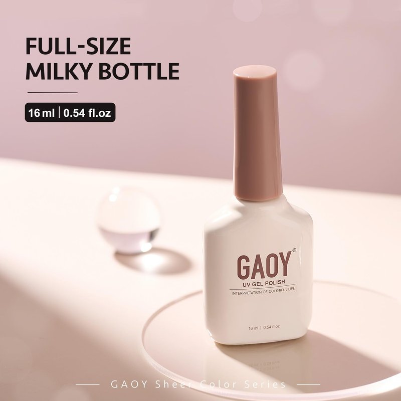 GAOY Jelly Nude Gel Nail Polish, 16ml Sheer Pink Translucent Soak Off Gel Polish, UV Light Cure for Nail Art DIY, 1993 Blushing Red