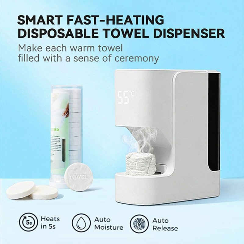 Hot Towel Dispenser - 5-Second Fast Heating Towel Warmer | Automatic Heated Towel Machine for Home Spa