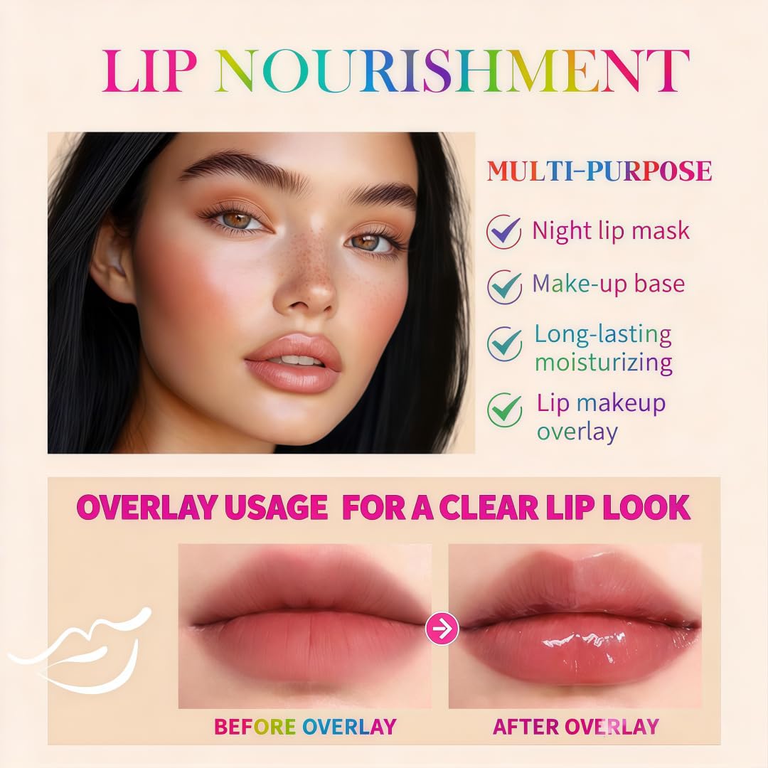Tinted Lip Butter Balm - Hydrating & Nourishing Care for Dry Lips | 5 Colors: Vanilla, Mint, Coffee, Cake, Guava