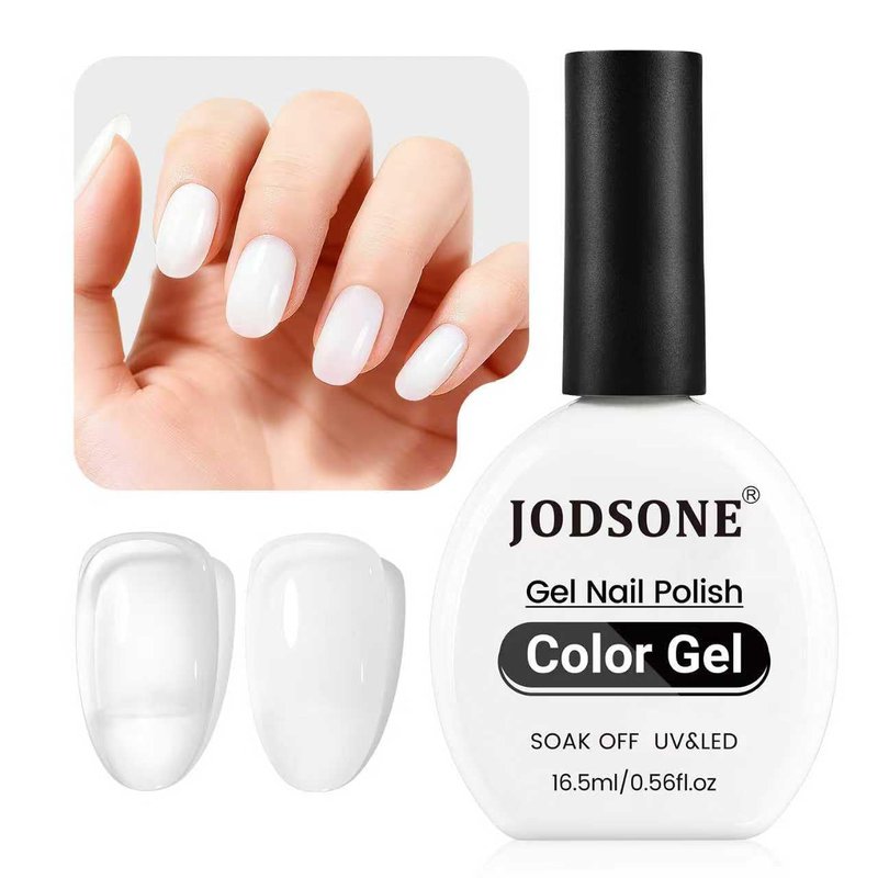 JODSONE Jelly White Gel Nail Polish - 16.5ml Crystal Gloss for Long-Lasting DIY Nail Art