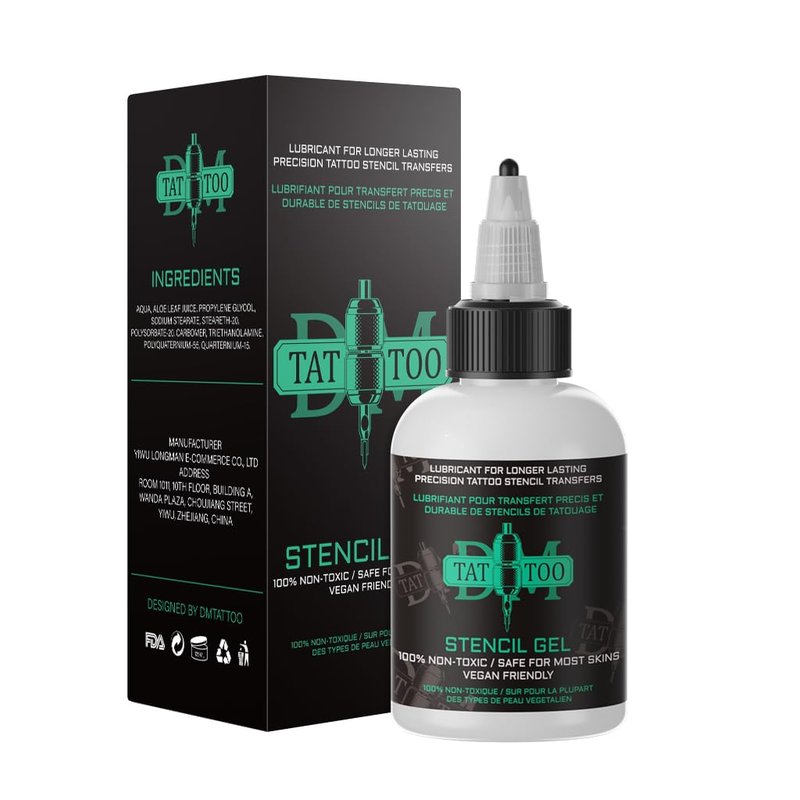 125ml Tattoo Stencil Transfer Gel Solution, Professional Tattoo Stencil Gel, Stencil Magic Cream, Clear & Long-Lasting, Tattoo Application Solution for Transfer Paper Machine Stencils