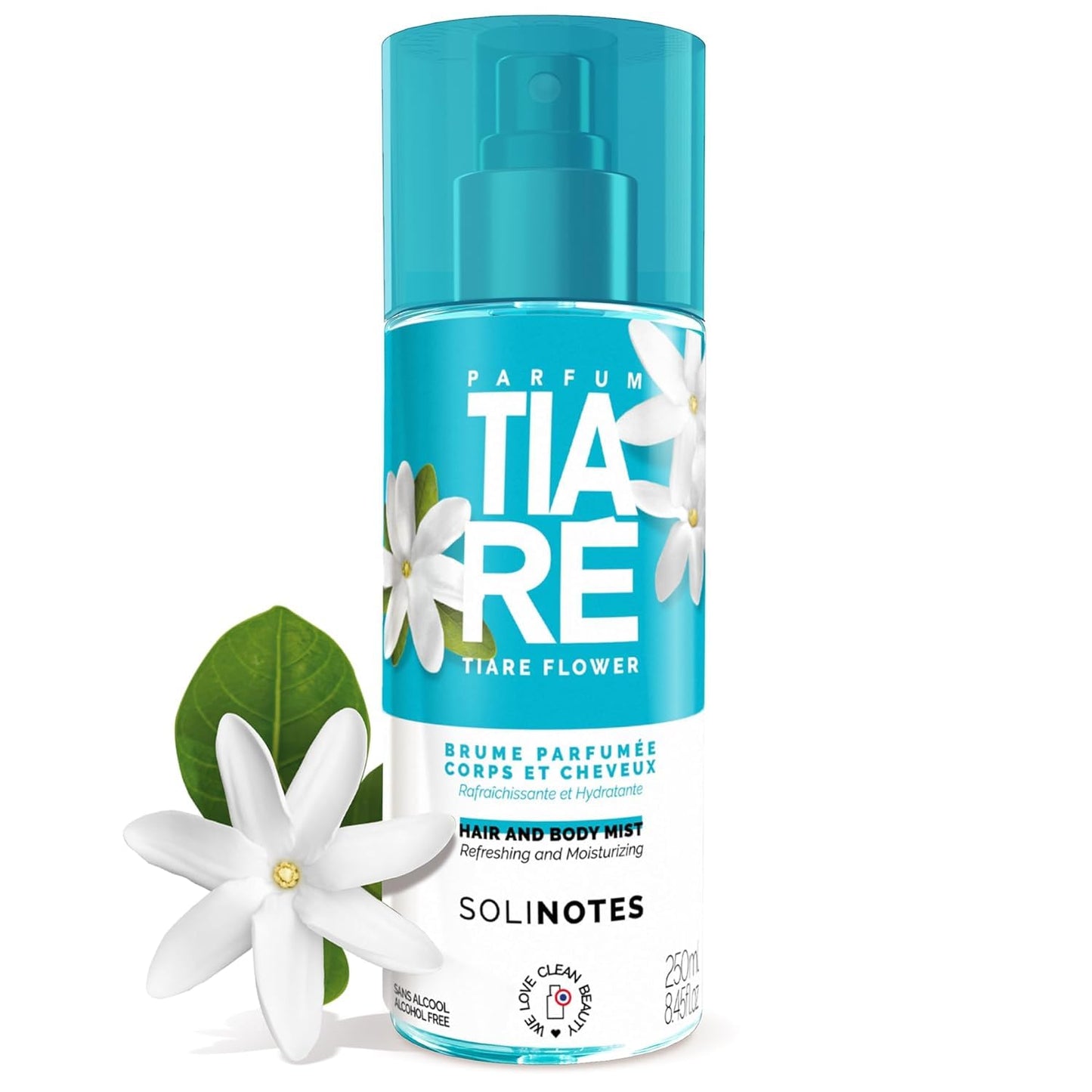 Tiaré Body Mist by SOLINOTES | Refreshing And Hydrating Womens Fragrances - Alcohol-Free | Body Spray for Women and Hair | 8.45 fl.oz