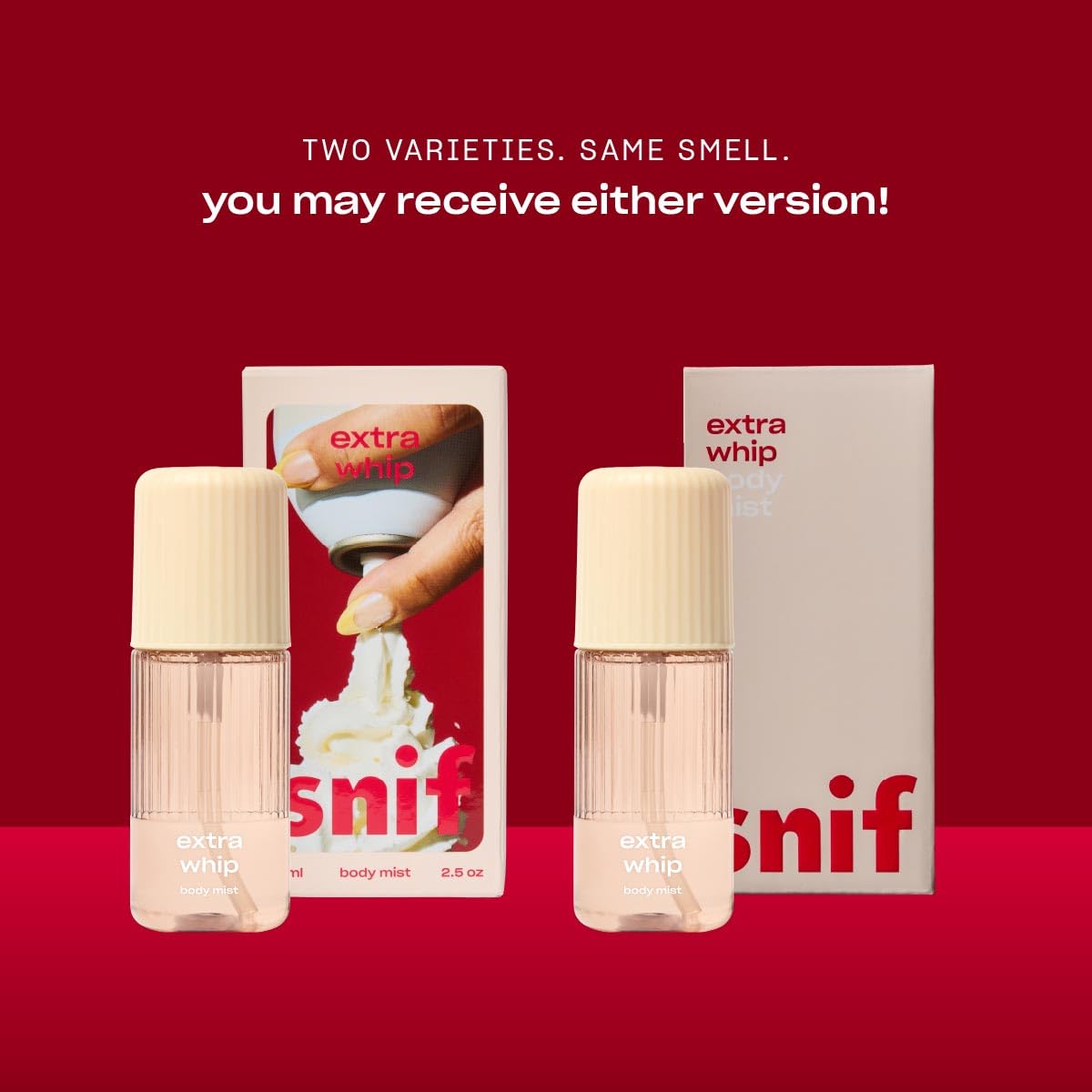 Snif Extra Whip Body Mist - Gourmand Vanilla Musk Fragrance for Body & Hair | 2.5oz, Vegan & Cruelty-Free