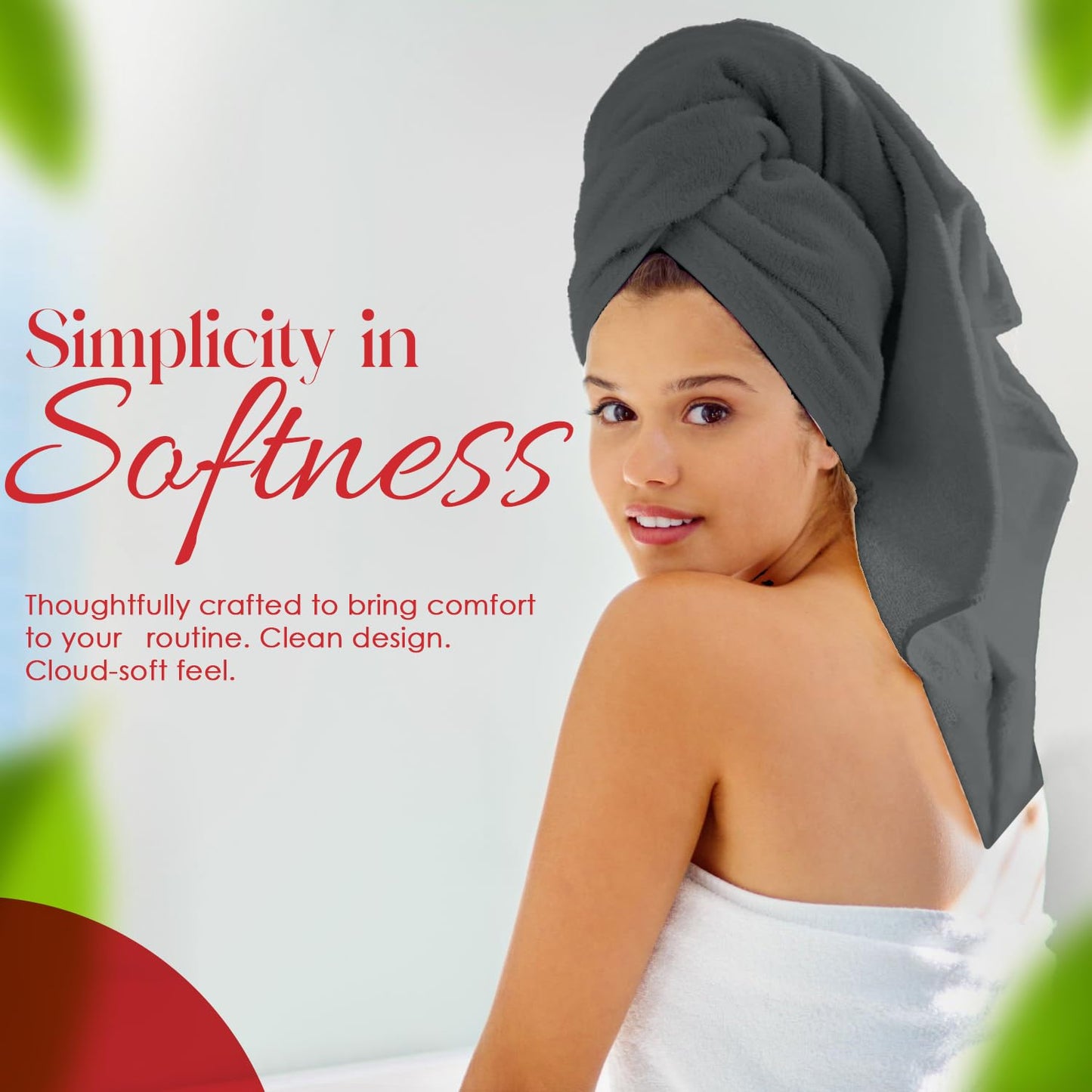 RIVERSIDE 100% Ring-Spun Cotton Bath Towels Set of 4 22 x 44 - Soft, Quick Dry & Highly Absorbent Towels for Shower & Bathroom - 450 GSM Lightweight Cotton Towels for Spa, Gym, Hotel - (Grey)