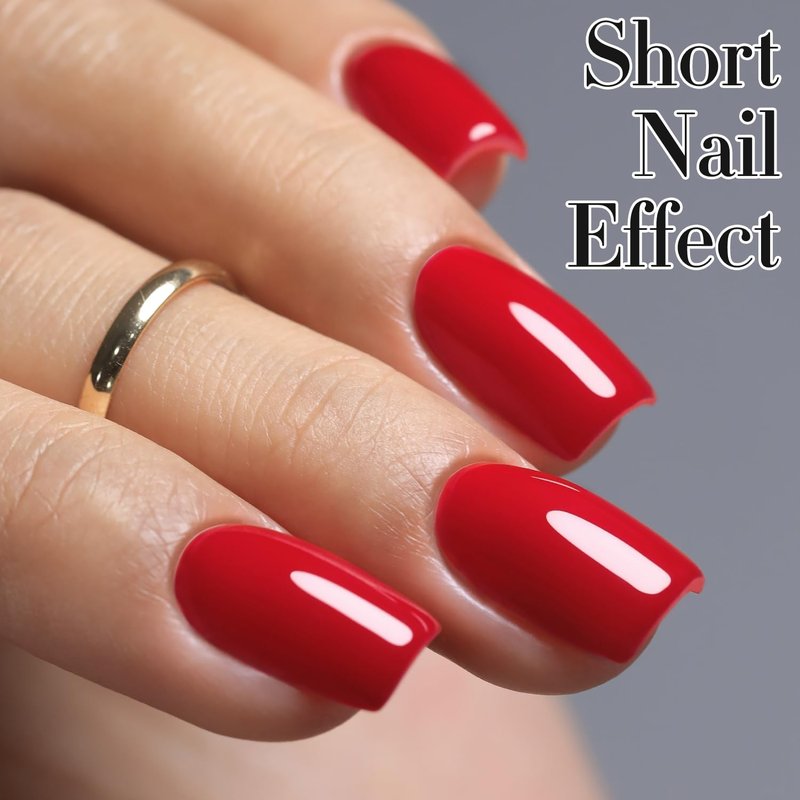 Double Rhythm 15ML Gel Nail Polish Pure Sheer Same Color Same Bottle Soak Off Gel Polish Art Manicure Salon DIY at Home for Women (Red-A1399)