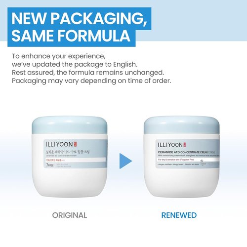 Illiyoon Ceramide Ato Concentrate Cream | Moisturizer for Dry & Sensitive Skin, 100hr Lasting Hydration, For Face & Body, Gentle for Infants, Moisture Barrier Repair, Vegan Certified, 2.53 fl.oz.