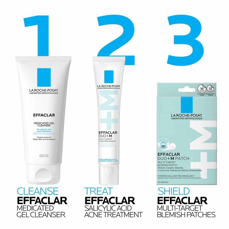 La Roche-Posay Effaclar Salicylic Acid Acne Treatment - Mattifying Gel Cream for Blackheads & Pores | Non-Greasy, Sensitive Skin Safe