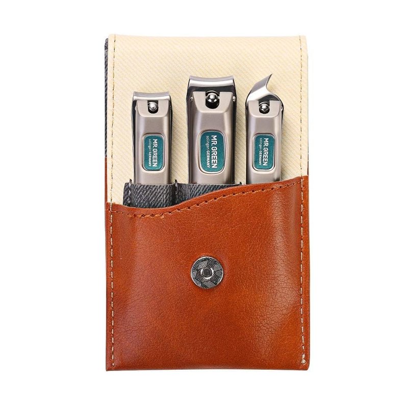 MR.GREEN Nail Clippers Set - 3 Pcs Stainless Steel Nail & Slant Edge Toenail Clippers for All Users